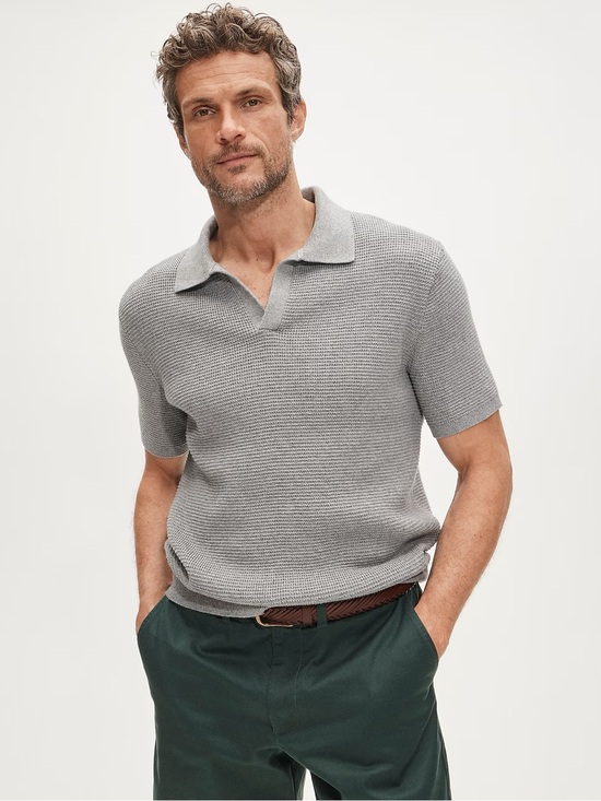 J. Crew Other - J. Crew Men's Light Gray Knit Polo